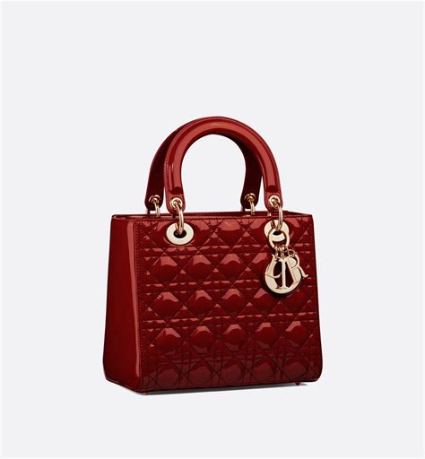 cherry red lady dior|Dior cherry red cannage.